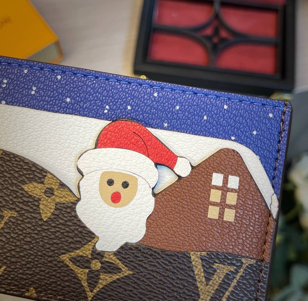 L0vis Vvtt0n Wallet Replica Monogram Canvas Card Holder Christmas Collection