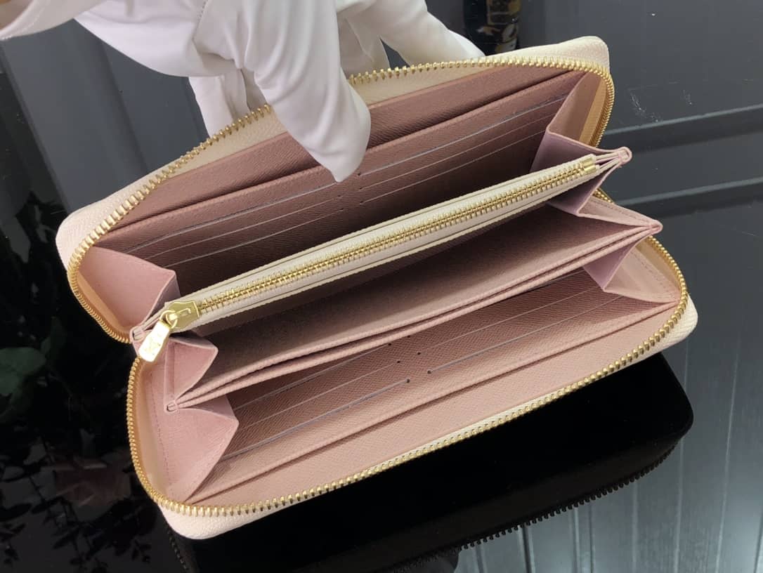 L0vis Vvtt0n Around Monogram Zippy Wallet Replica White M80683