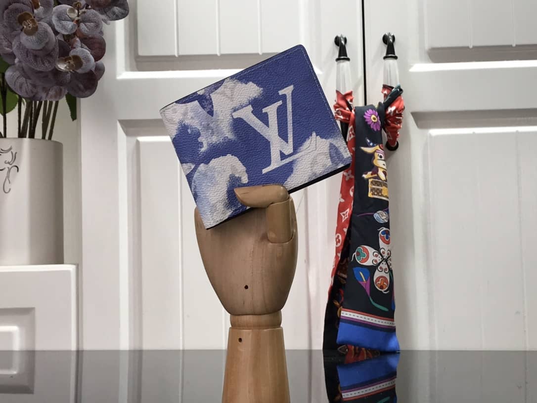 L0vis Vvtt0n Multiple Wallet Replica Monogram Canvas Blue M80458