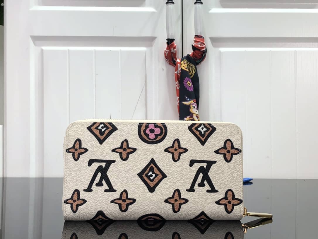 L0vis Vvtt0n Around Monogram Zippy Wallet Replica White M80683