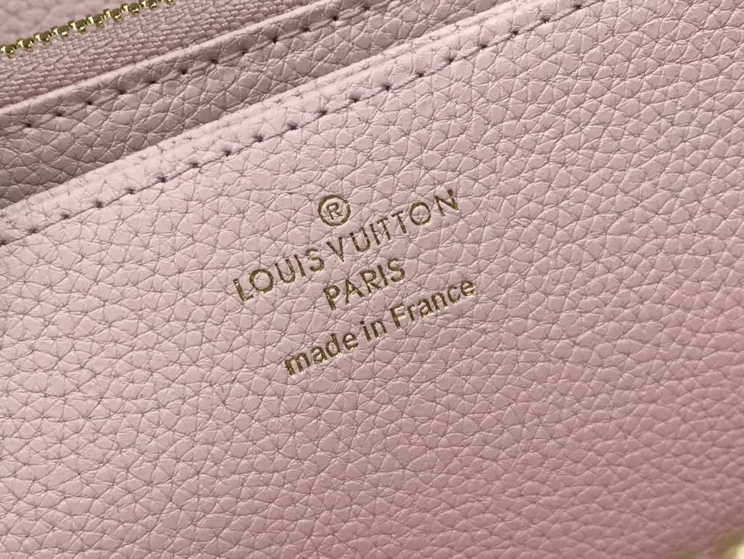L0vis Vvtt0n Gradient Monogram Leather Zippy Wallet Replica Pink M80402