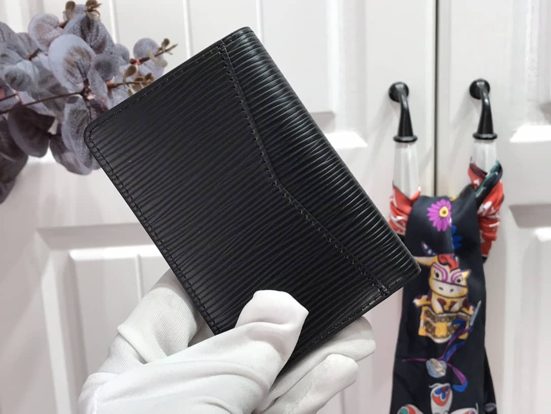 L0vis Vvtt0n Pocket Organizer Damier Graphite Epi Leather Replica Black M69536