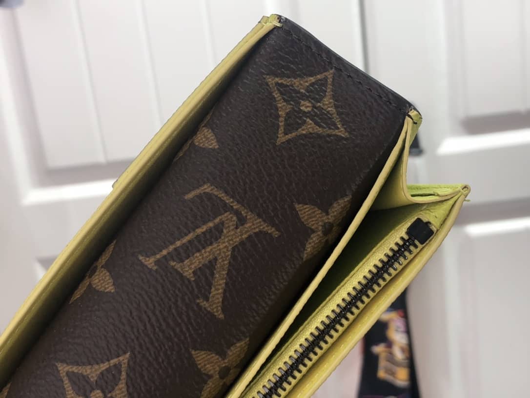 L0vis Vvtt0n Monogram Long Leather Brazza Wallet Replica Yellow M80790