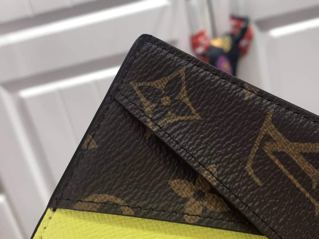 L0vis Vvtt0n Pocket Organizer Monogram Neon Card Holder Replica Yellow M80779