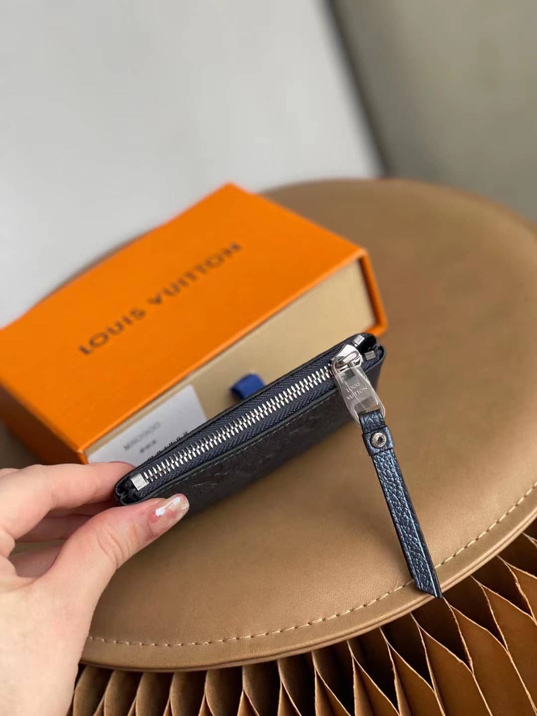 L0vis Vvtt0n Monogram Empreinte Leather Key Pouch Blue M80900 Replica Wallet