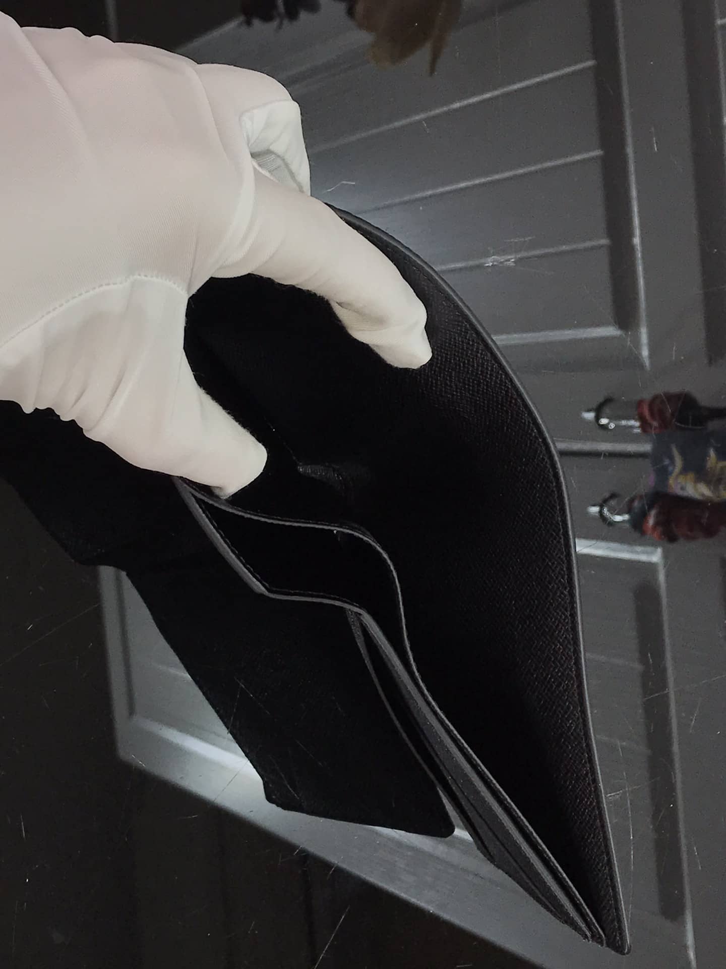 L0vis Vvtt0n Multiple Box Damier Graphite 3D Wallet Replica Black N60434