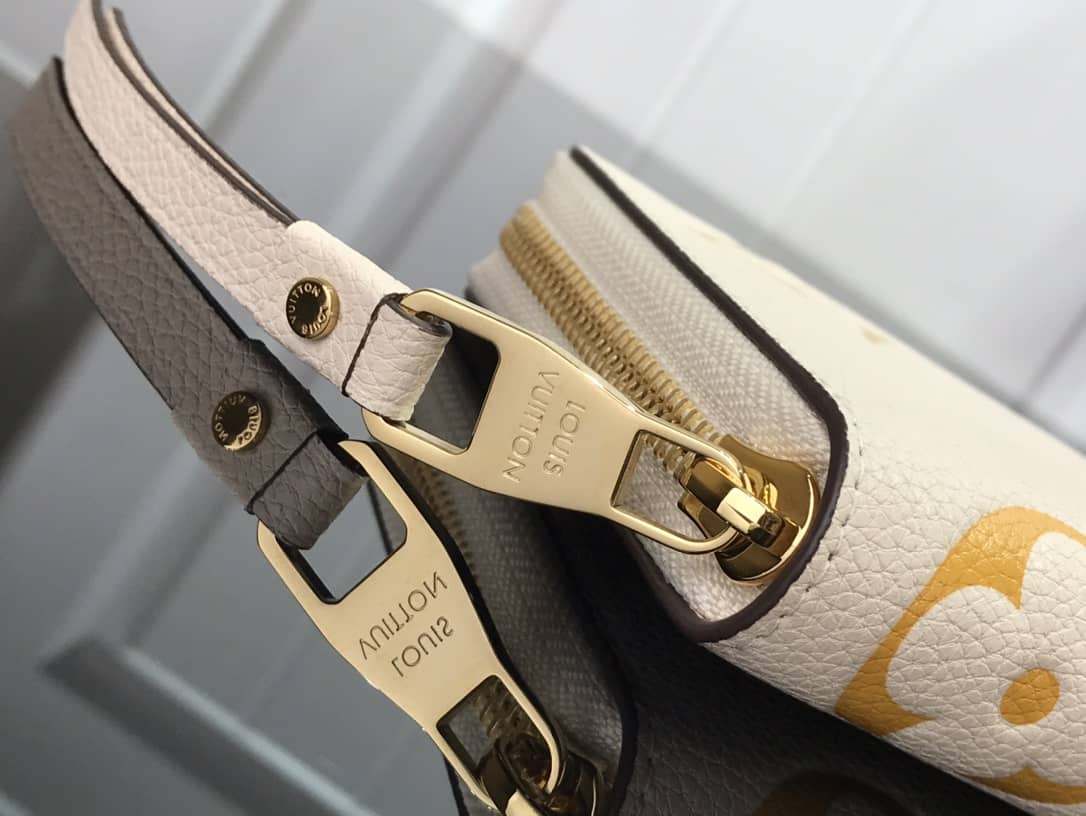 L0vis Vvtt0n Gradient Monogram Leather Zippy Wallet Replica Yellow M80402