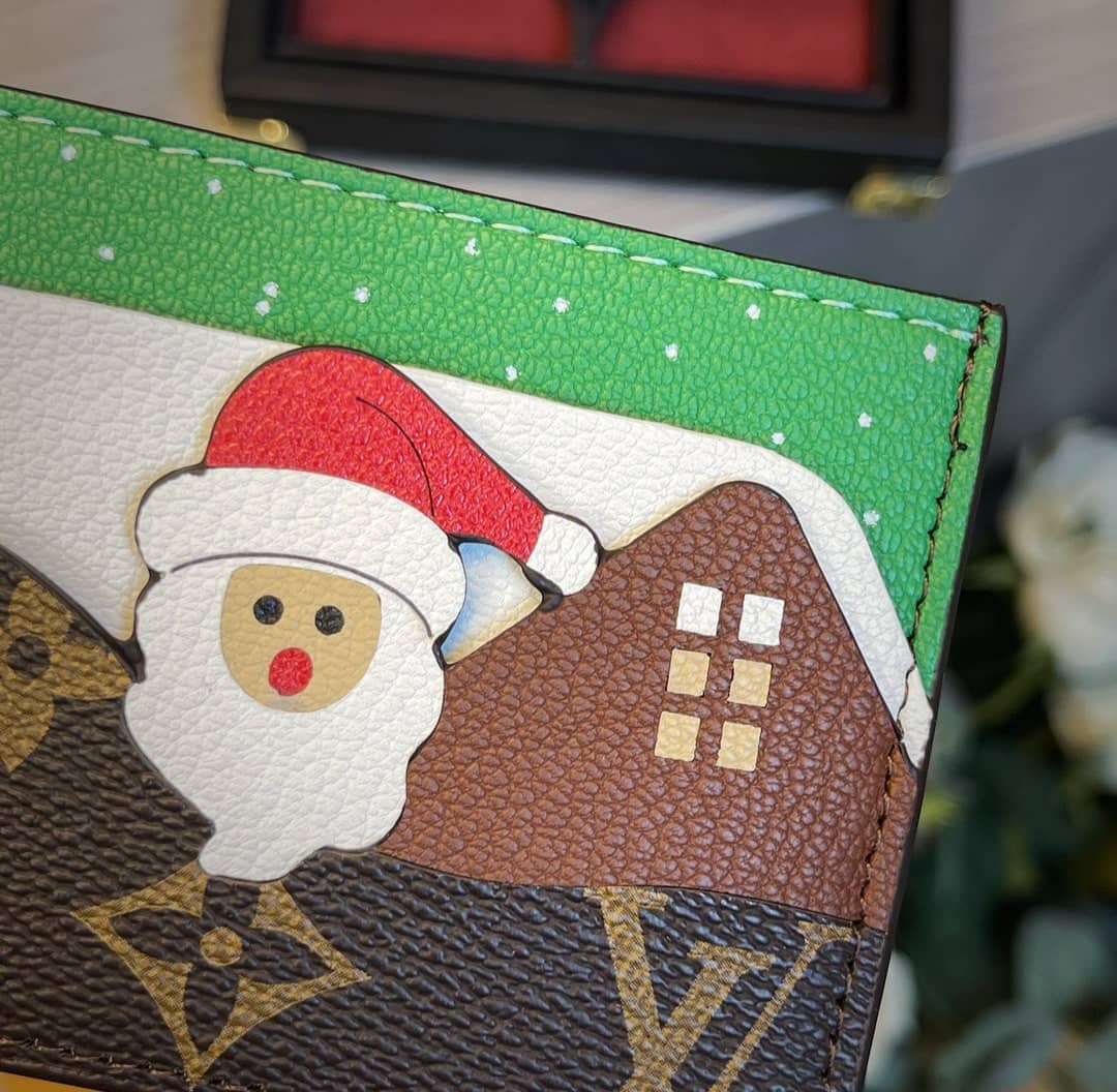 L0vis Vvtt0n Wallet Replica Monogram Canvas Card Holder Christmas Collection