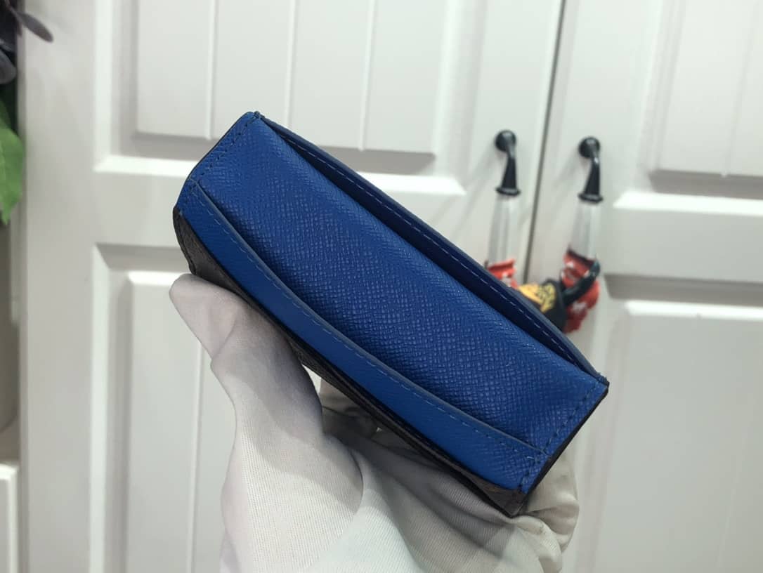 L0vis Vvtt0n Pocket Organizer Monogram Neon Card Holder Replica Blue M80779