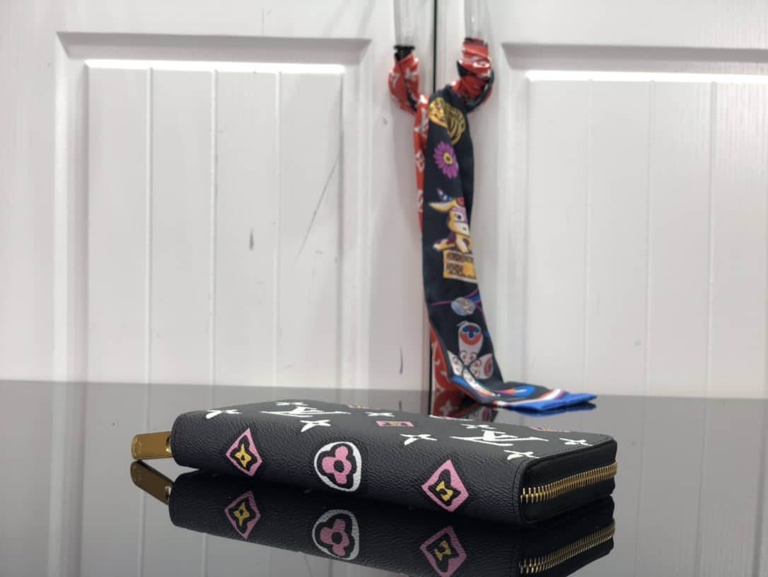 L0vis Vvtt0n Around Monogram Zippy Wallet Replica Black M80683