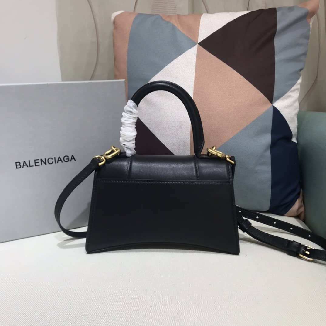 Ba1en*iaga Hourglass Leather Top Handle Replica Bag