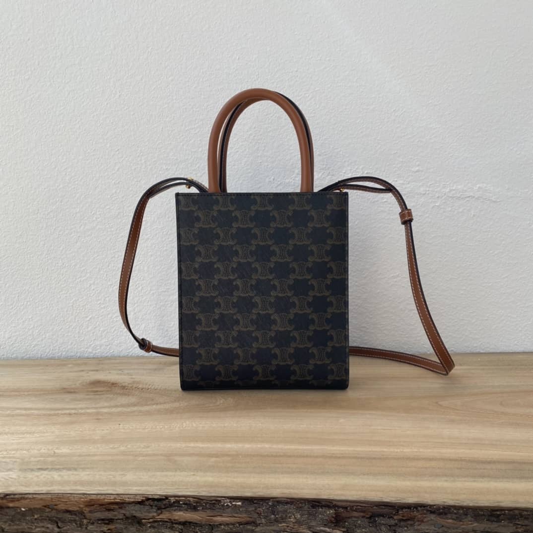 Ce1i*e Dupe Triomphe Canvas Small Cabas Vertical Replica Bag