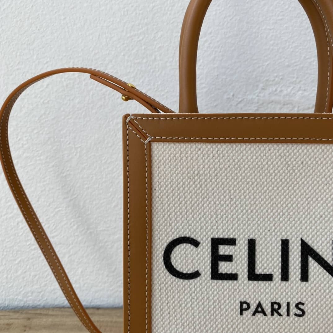 Ce1i*e Triomphe Canvas Small Cabas Vertical Replica Bag
