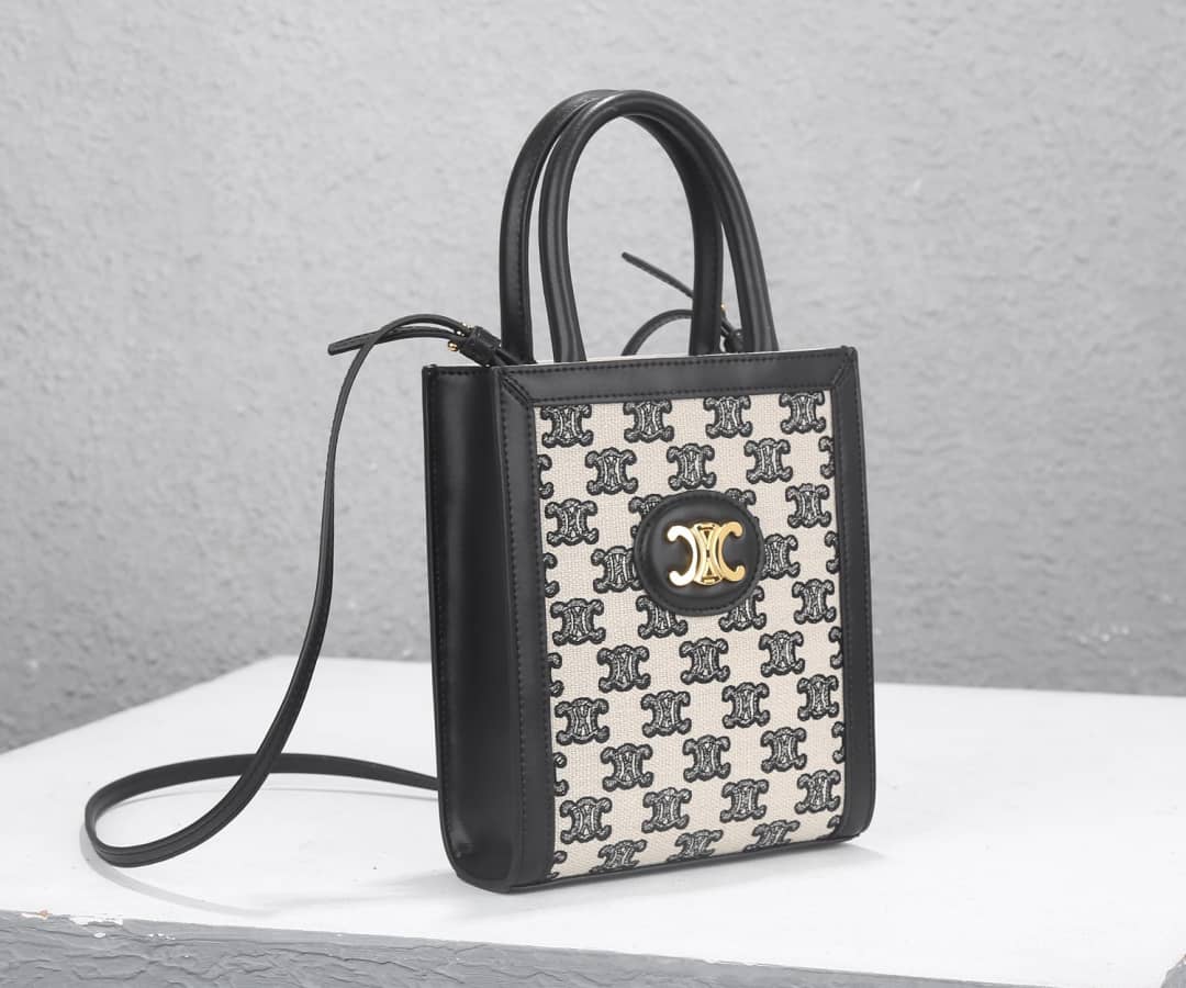 Ce1i*e Triomphe Canvas Small Cabas Vertical Replica Bag