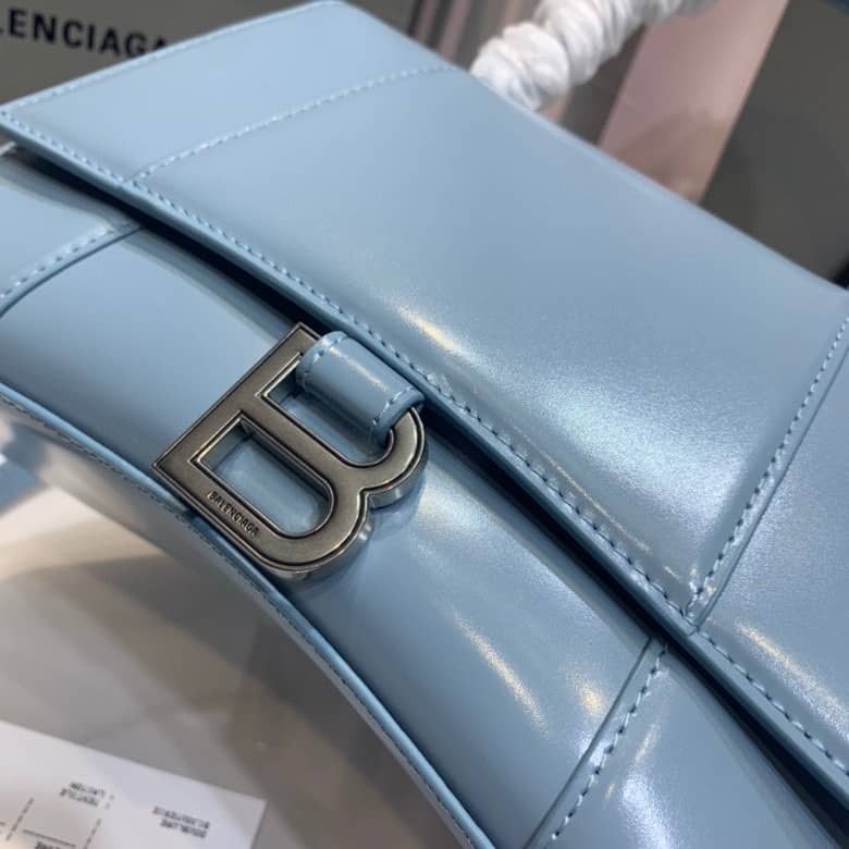 Ba1en*iaga Hourglass Leather Top Handle Replica Bag