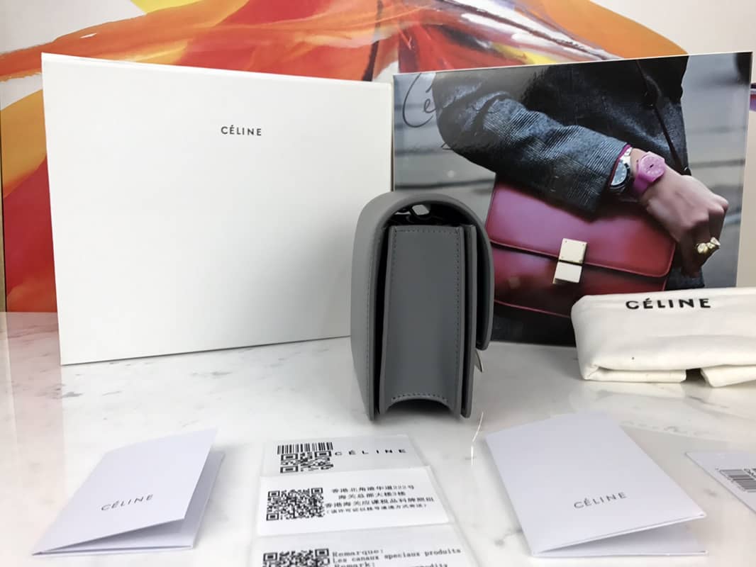 Ce1i*e Box Bag Dupe Teen Classic Calfskin Box Replica Handbag