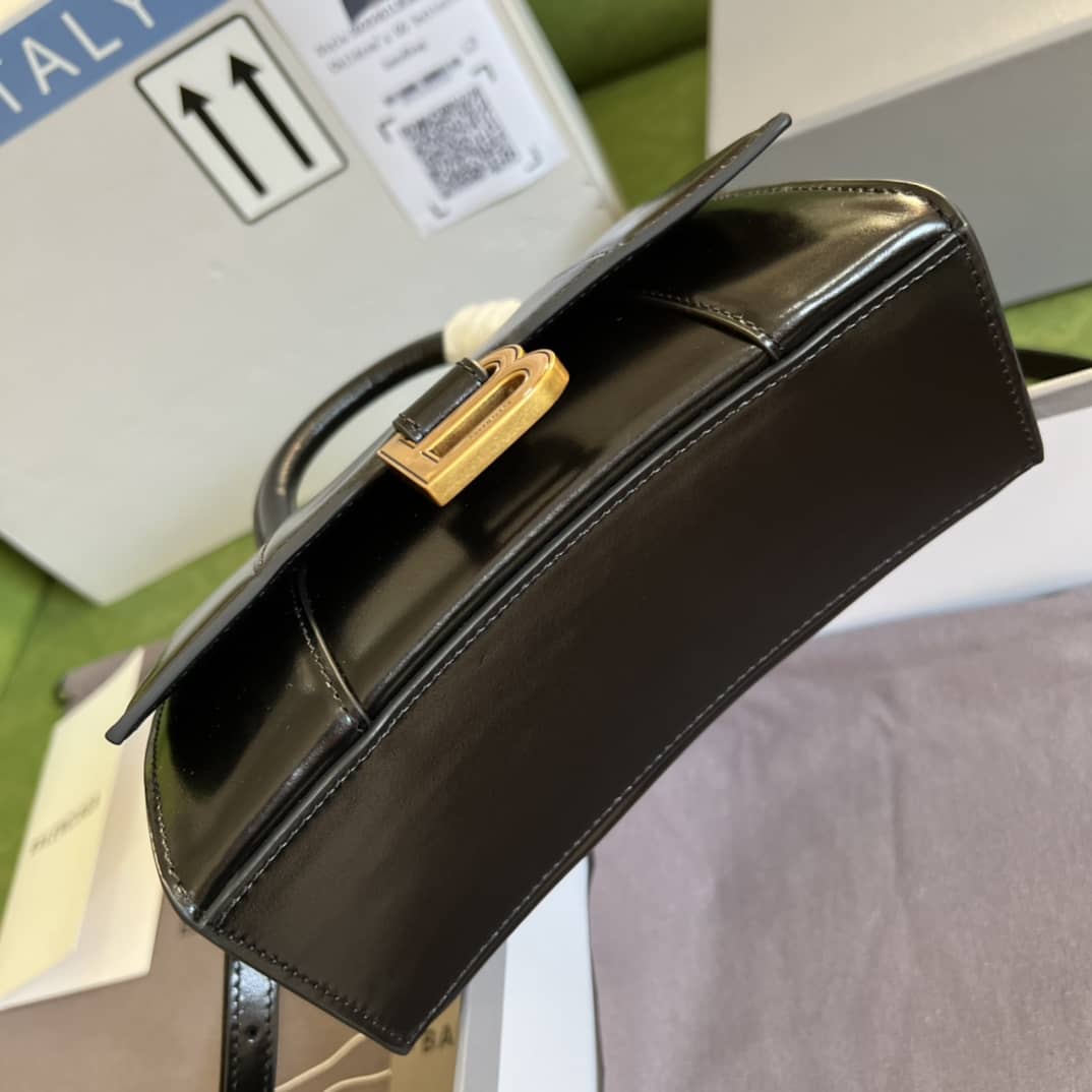 Ba1en*iaga Hourglass Leather Top Handle Replica Bag