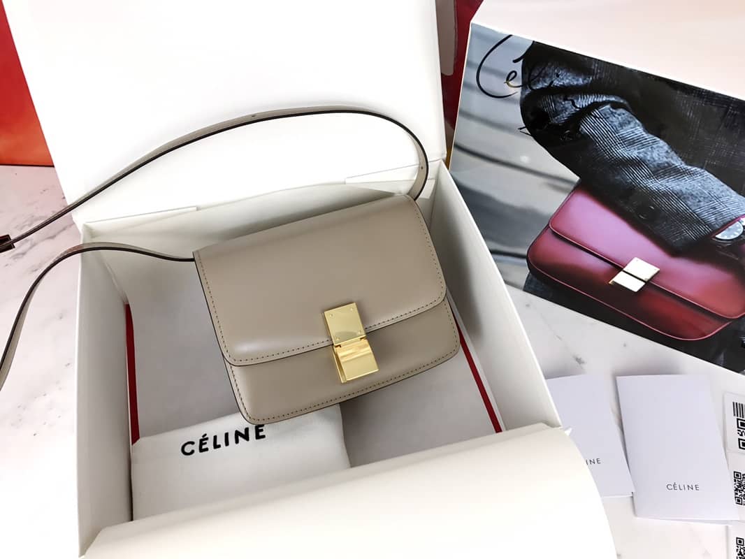Ce1i*e Box Bag Dupe Teen Classic Calfskin Box Replica Handbag