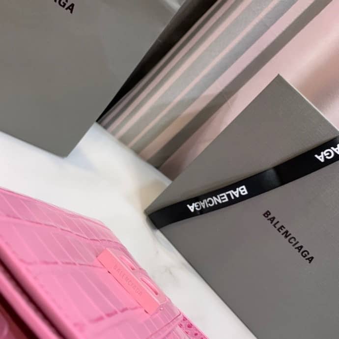 Ba1en*iaga Crocodile Embossed Box Replica Shoulder Bag