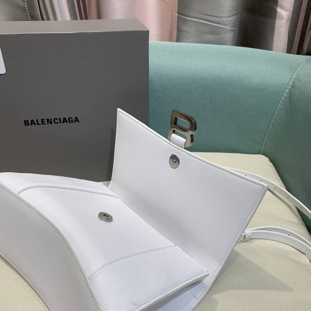 Ba1en*iaga Hourglass Leather Top Handle Replica Bag