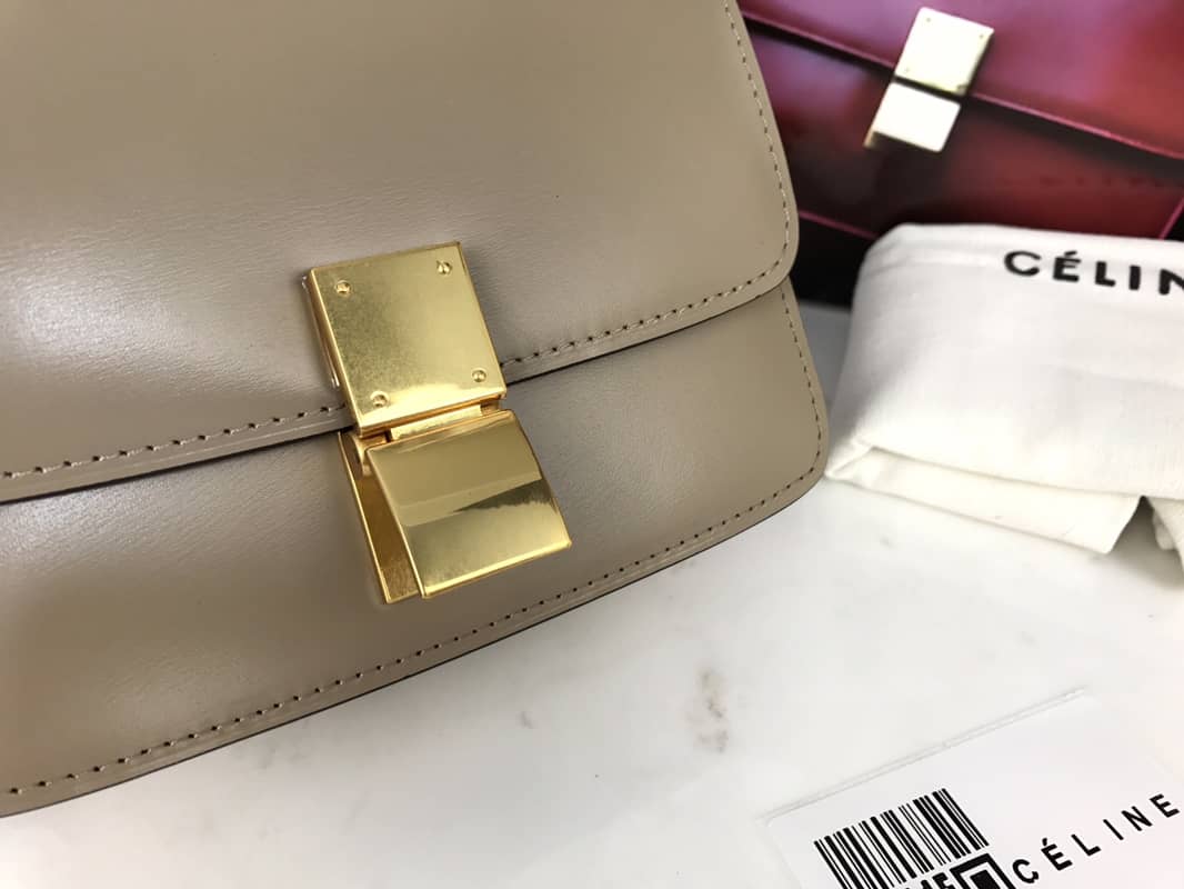 Ce1i*e Box Bag Dupe Teen Classic Calfskin Box Replica Handbag