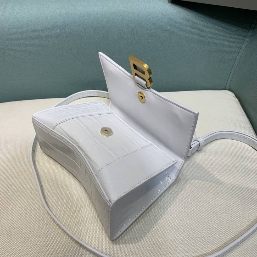 Ba1en*iaga Hourglass Leather Top Handle Replica Bag