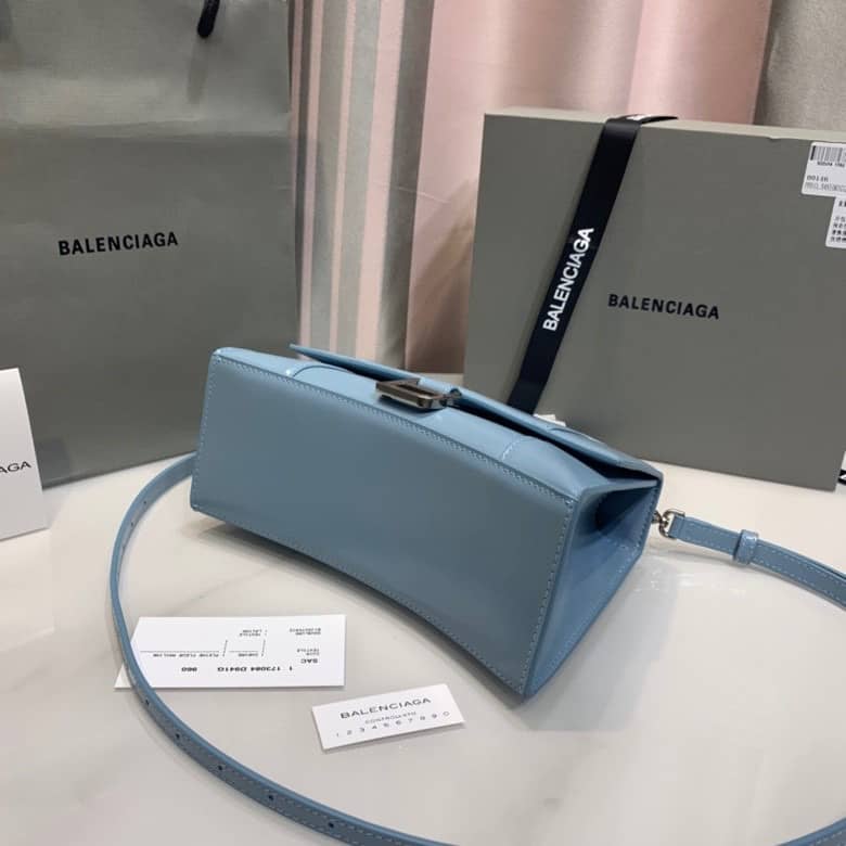 Ba1en*iaga Hourglass Leather Top Handle Replica Bag