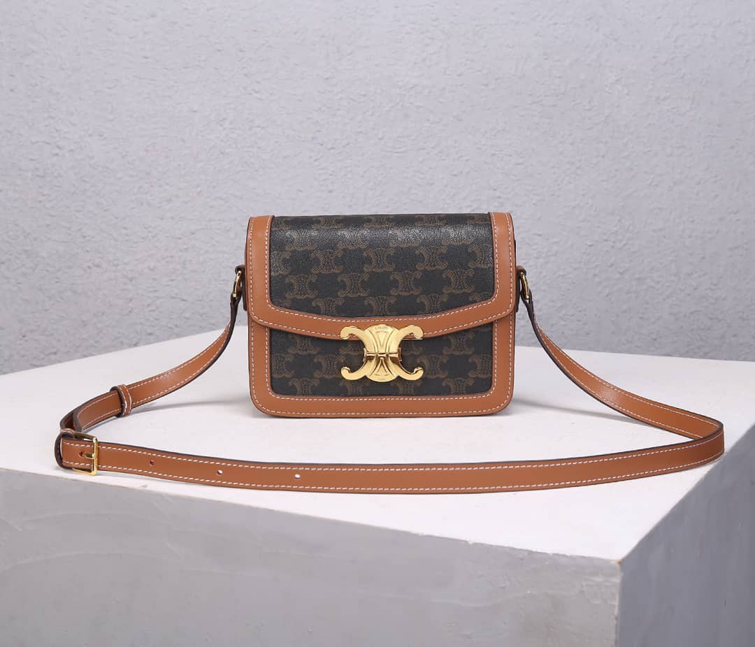 Ce1i*e Small Besace 16 Cowhide Replica Saddle Bag