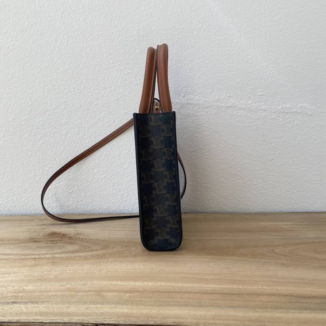 Ce1i*e Dupe Triomphe Canvas Small Cabas Vertical Replica Bag