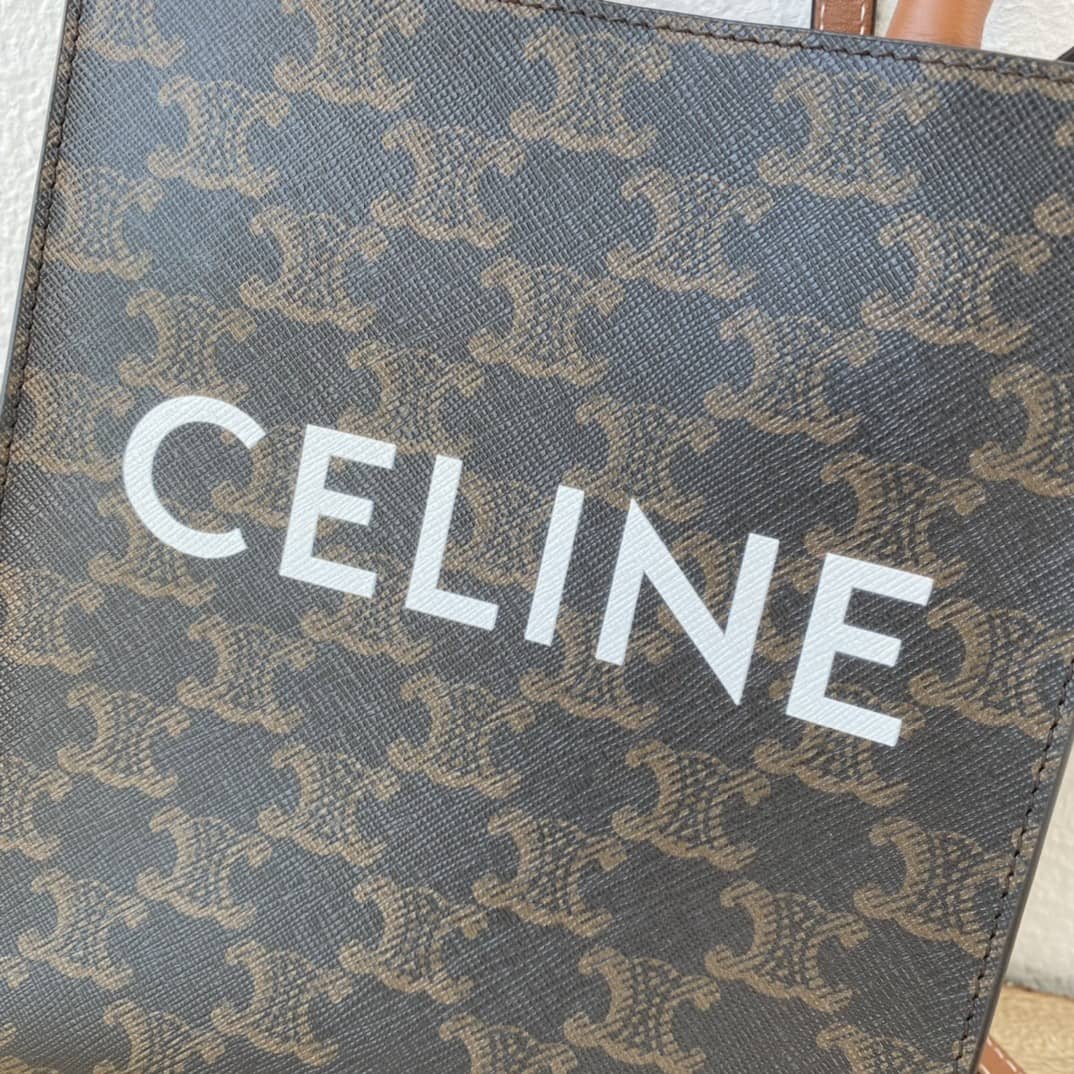 Ce1i*e Dupe  Triomphe Canvas Calfskin Mini Vertical Cabas Replica Bag