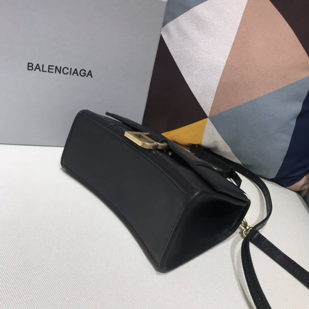 Ba1en*iaga Hourglass Leather Top Handle Replica Bag