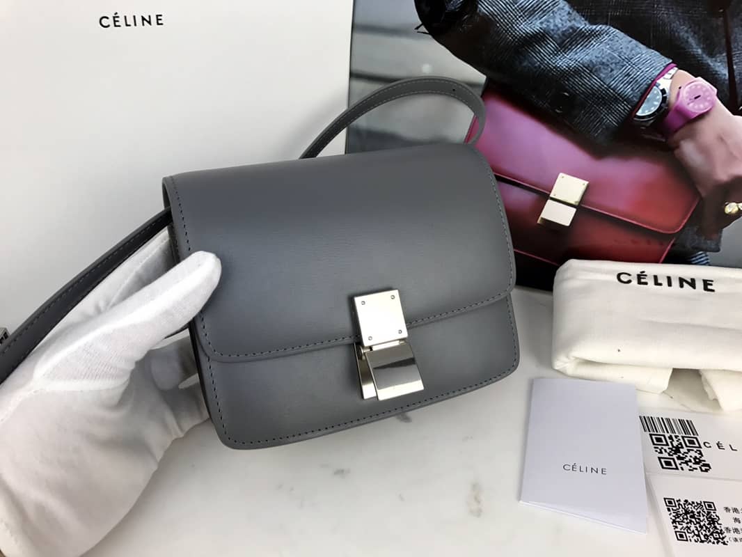 Ce1i*e Box Bag Dupe Teen Classic Calfskin Box Replica Handbag