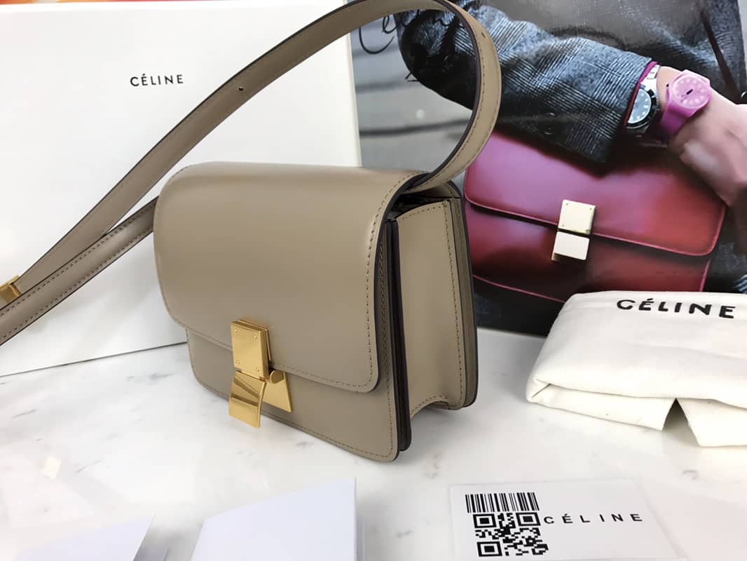 Ce1i*e Box Bag Dupe Teen Classic Calfskin Box Replica Handbag