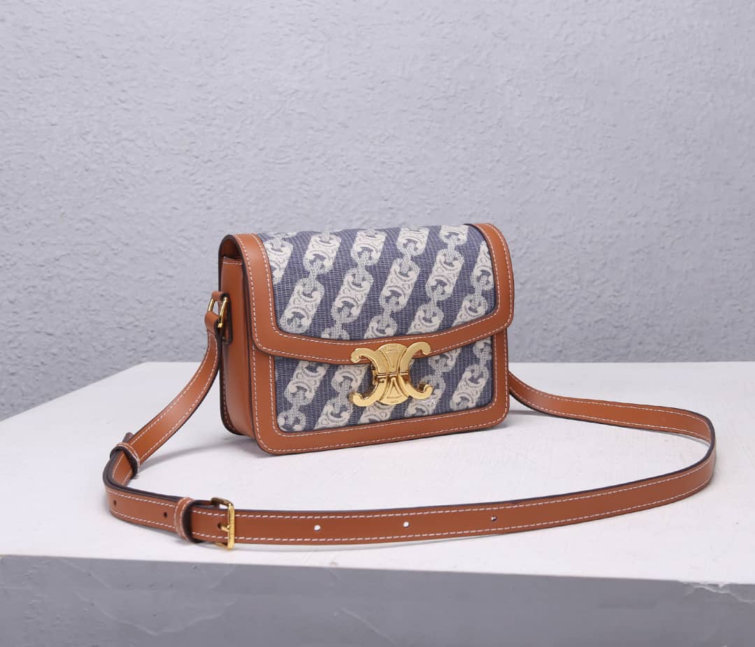 Ce1i*e Small Besace 16 Cowhide Replica Saddle Bag