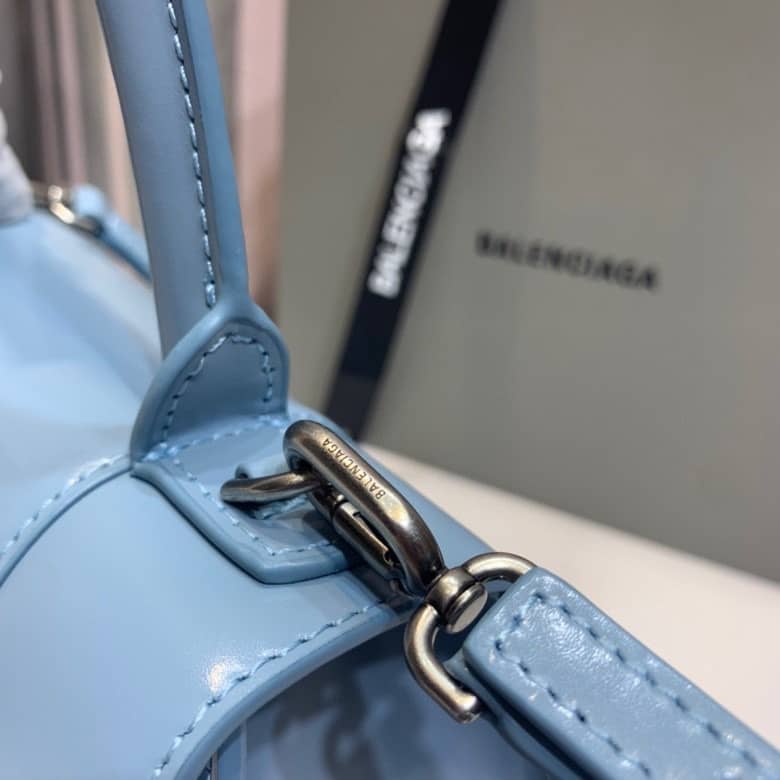 Ba1en*iaga Hourglass Leather Top Handle Replica Bag