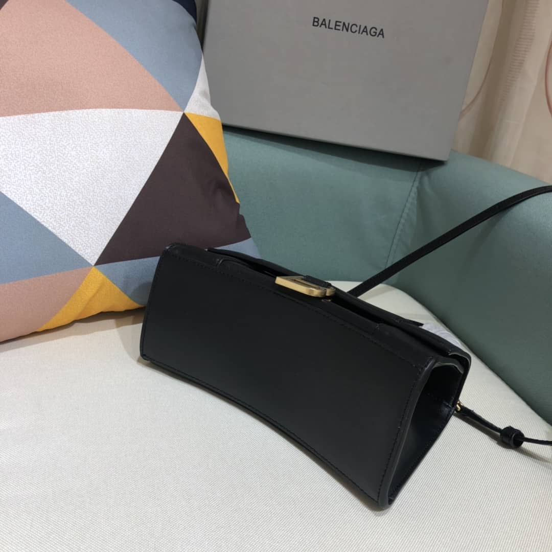 Ba1en*iaga Hourglass Leather Top Handle Replica Bag