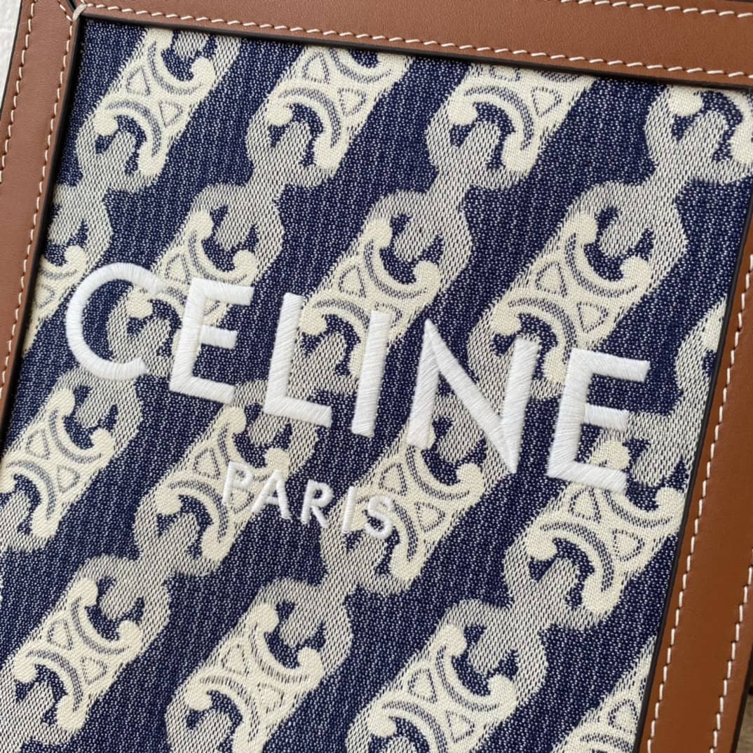 Ce1i*e Dupe  Triomphe Canvas Calfskin Mini Vertical Cabas Replica Bag