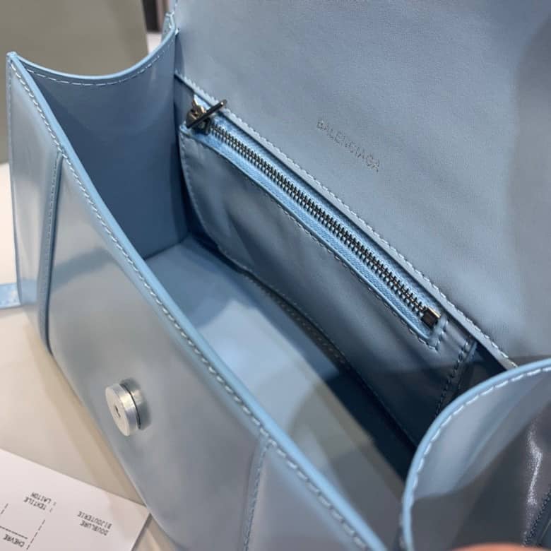 Ba1en*iaga Hourglass Leather Top Handle Replica Bag