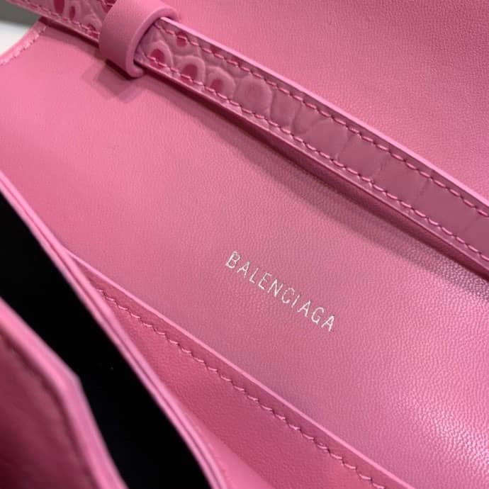 Ba1en*iaga Crocodile Embossed Box Replica Shoulder Bag