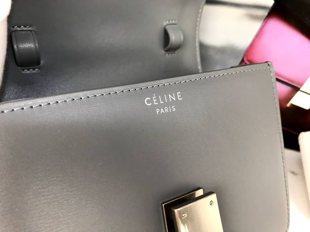 Ce1i*e Box Bag Dupe Teen Classic Calfskin Box Replica Handbag