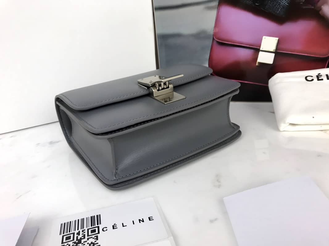 Ce1i*e Box Bag Dupe Teen Classic Calfskin Box Replica Handbag
