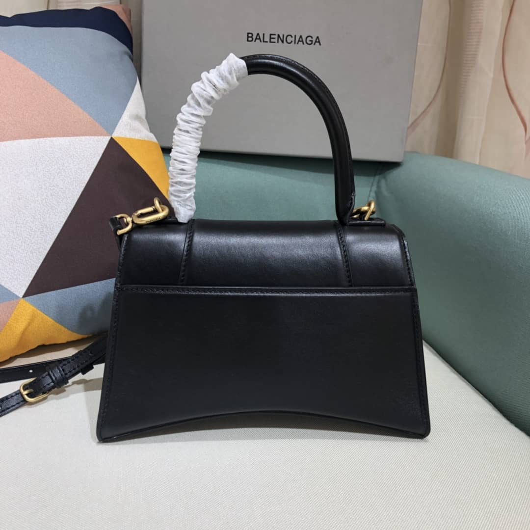 Ba1en*iaga Hourglass Leather Top Handle Replica Bag