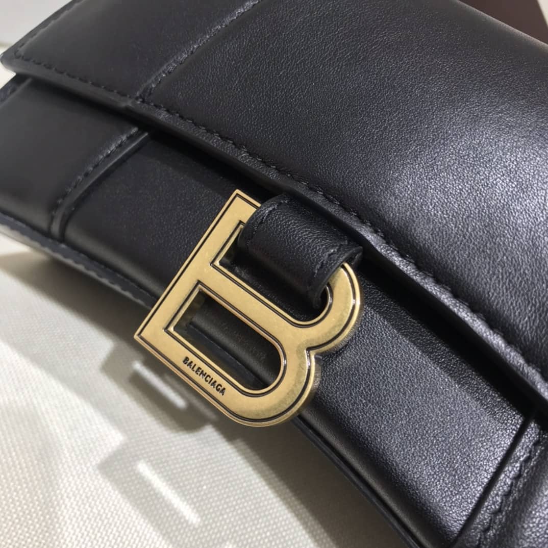 Ba1en*iaga Hourglass Leather Top Handle Replica Bag