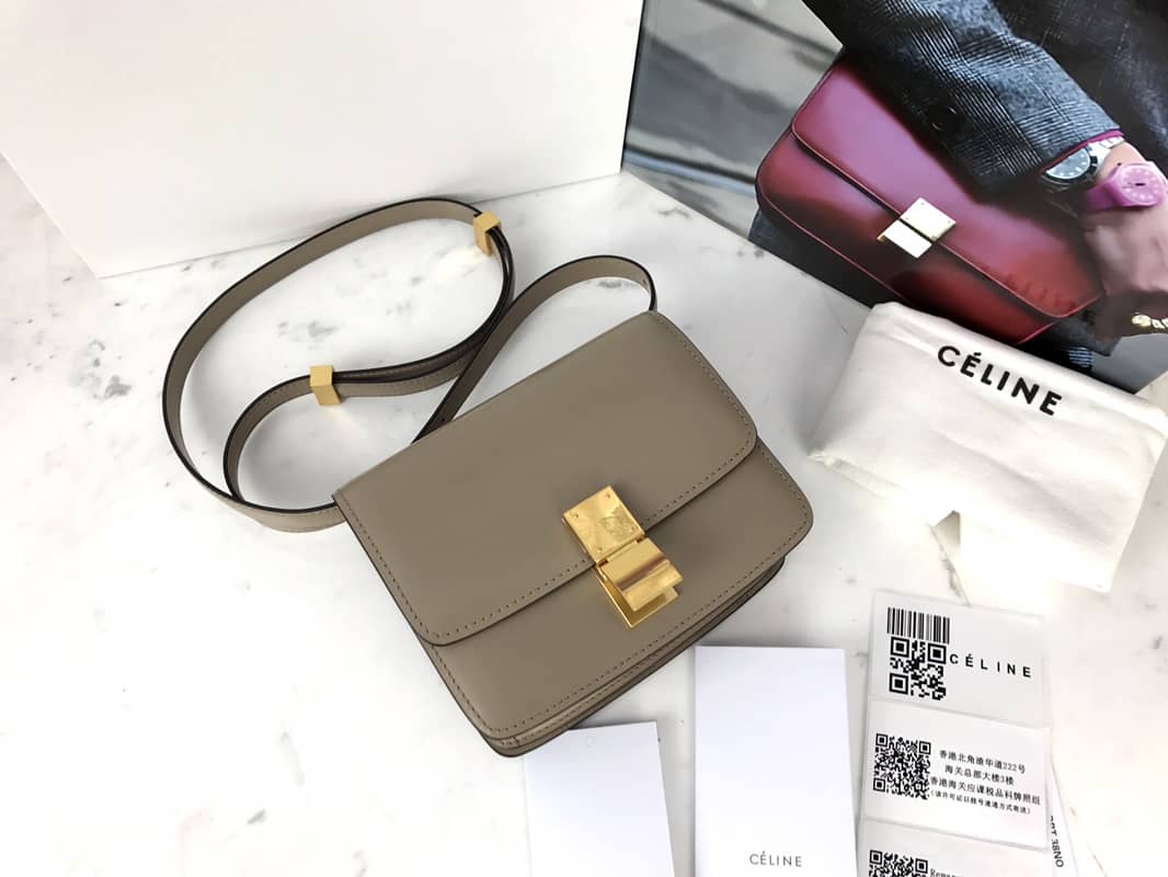 Ce1i*e Box Bag Dupe Teen Classic Calfskin Box Replica Handbag