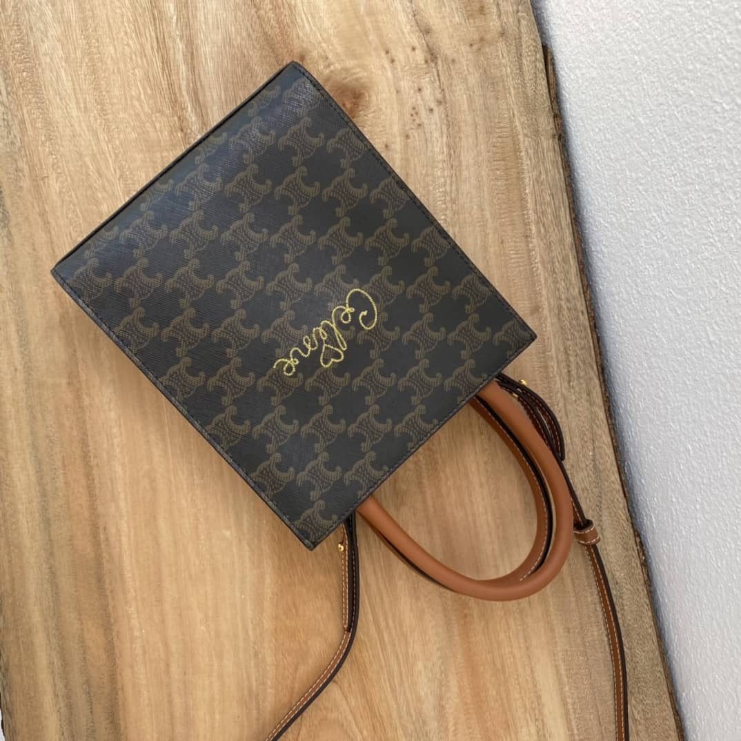 Ce1i*e Dupe Triomphe Canvas Small Cabas Vertical Replica Bag