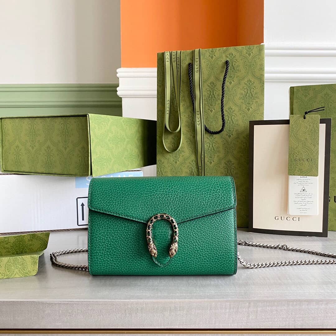 Gvc*1 Dionysus Chain Wallet Shoulder Bag Replica Green 401231