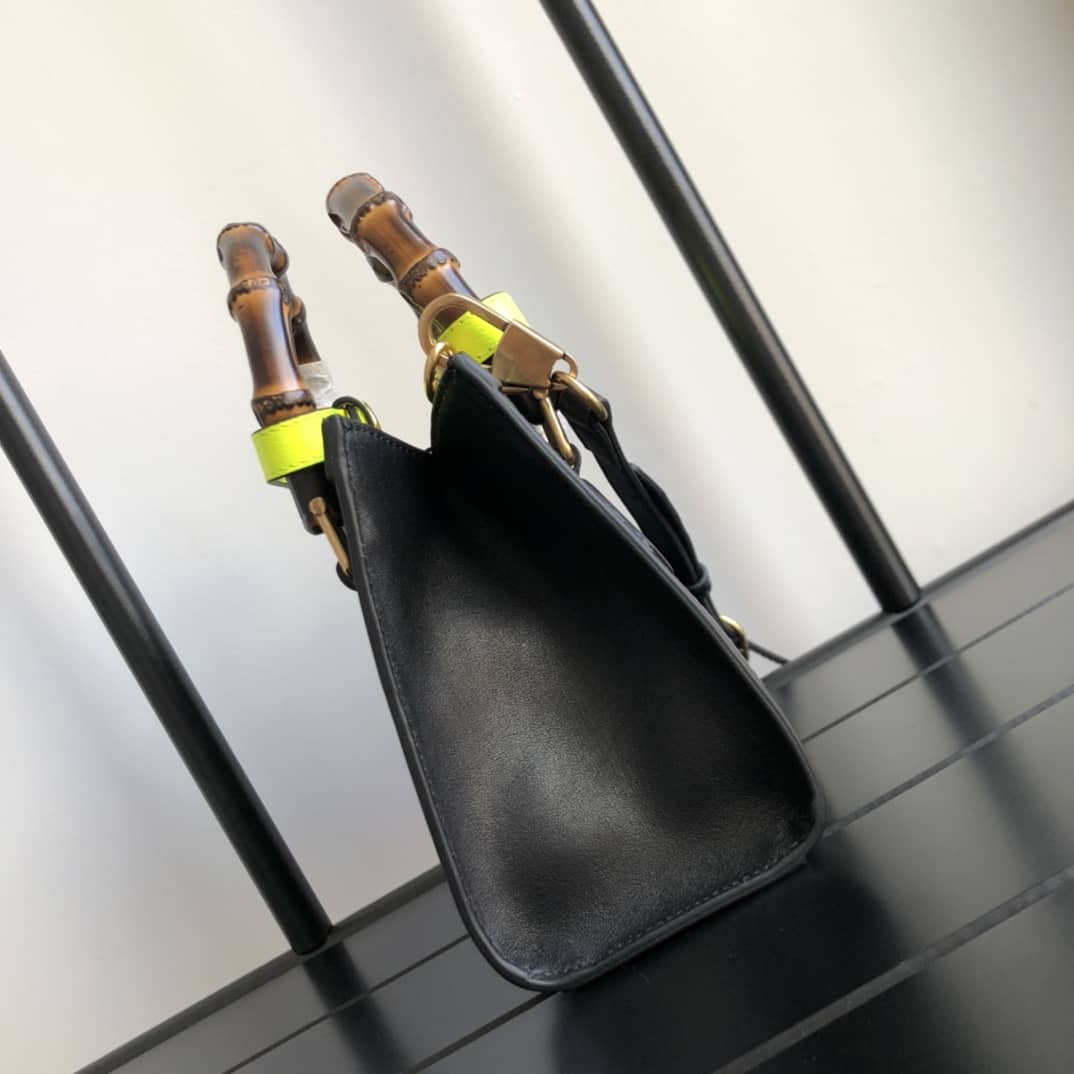 Gvc*1 Diana Mini Bamboo Tote Bag Replica Black 655661