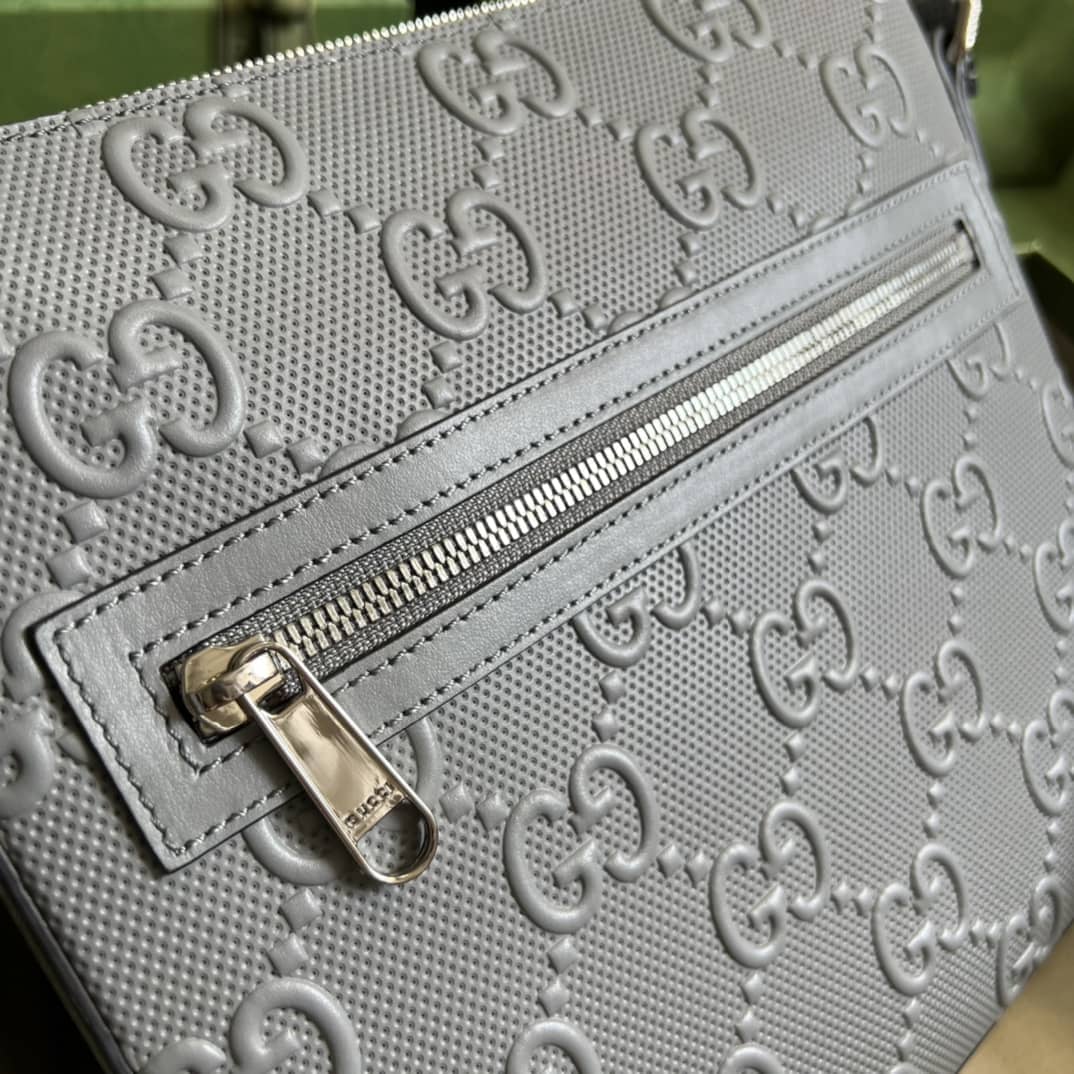 Gvc*1 GG Signature Leather Messenger Bag 406410 Replica