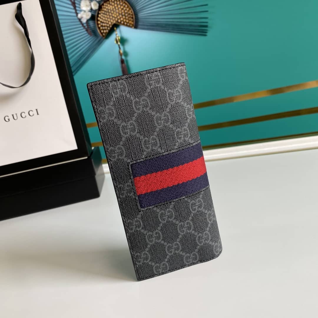 Gvc*1 Bill PVC Leather Long Wallet Replica 408836
