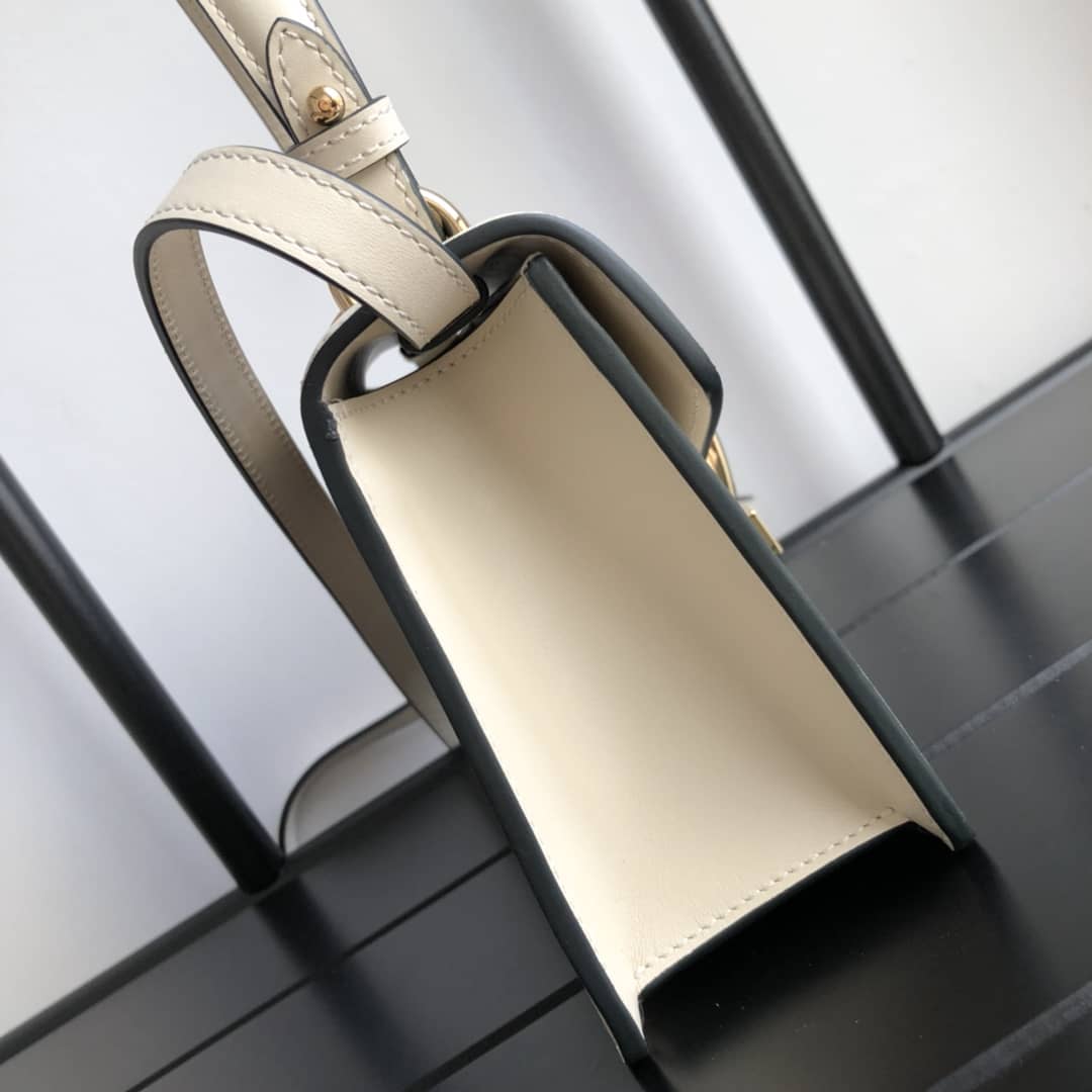 Gvc*1 Sylvie Leather Mini Shoulder Bag Replica White 470270